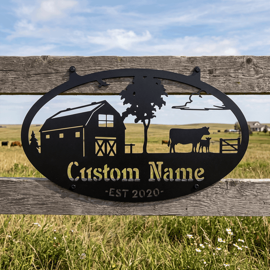 Choose Your Personalized Farm Metal Sign