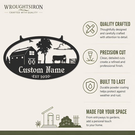 Choose Your Personalized Farm Metal Sign