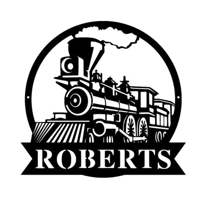 Personalized Train Metal Sign