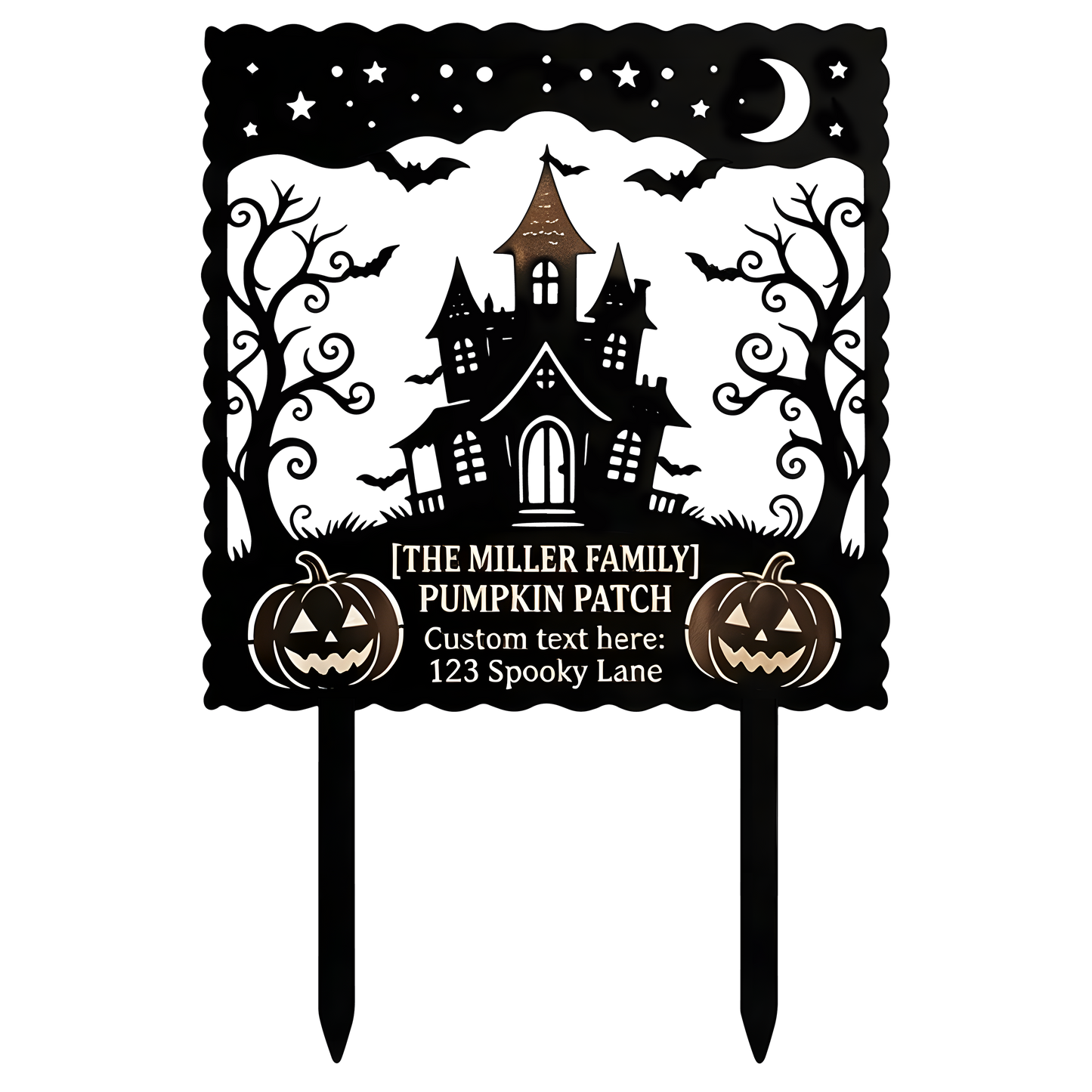 Personalized Pumpkin Patch Family Halloween Yard Sign design