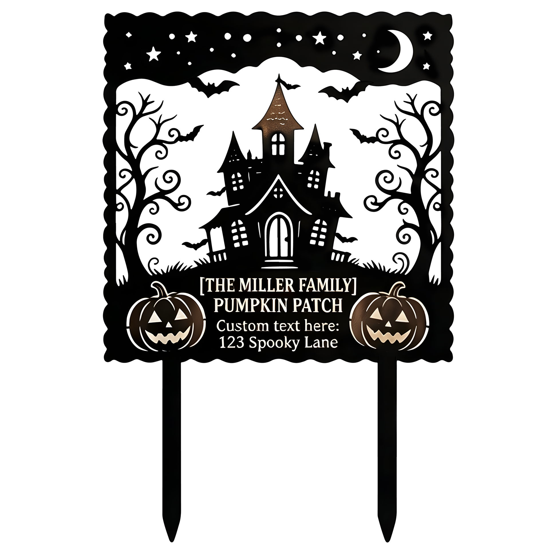 Personalized Pumpkin Patch Family Halloween Yard Sign design