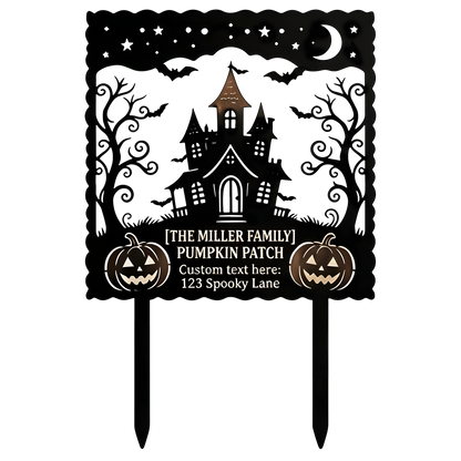 Personalized Pumpkin Patch Family Halloween Yard Sign design