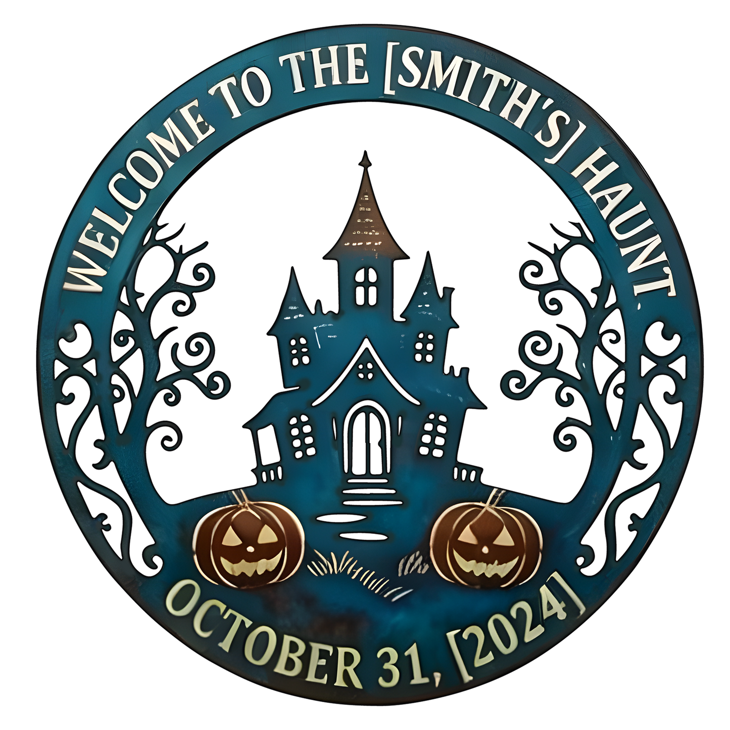 Personalized Welcome to the Haunt Halloween Sign design