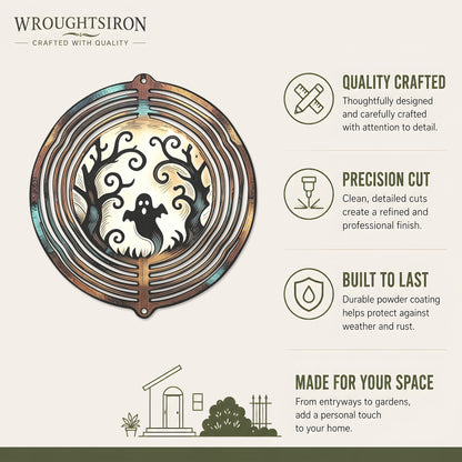 Ghost Moon Halloween Garden Spinner product details
