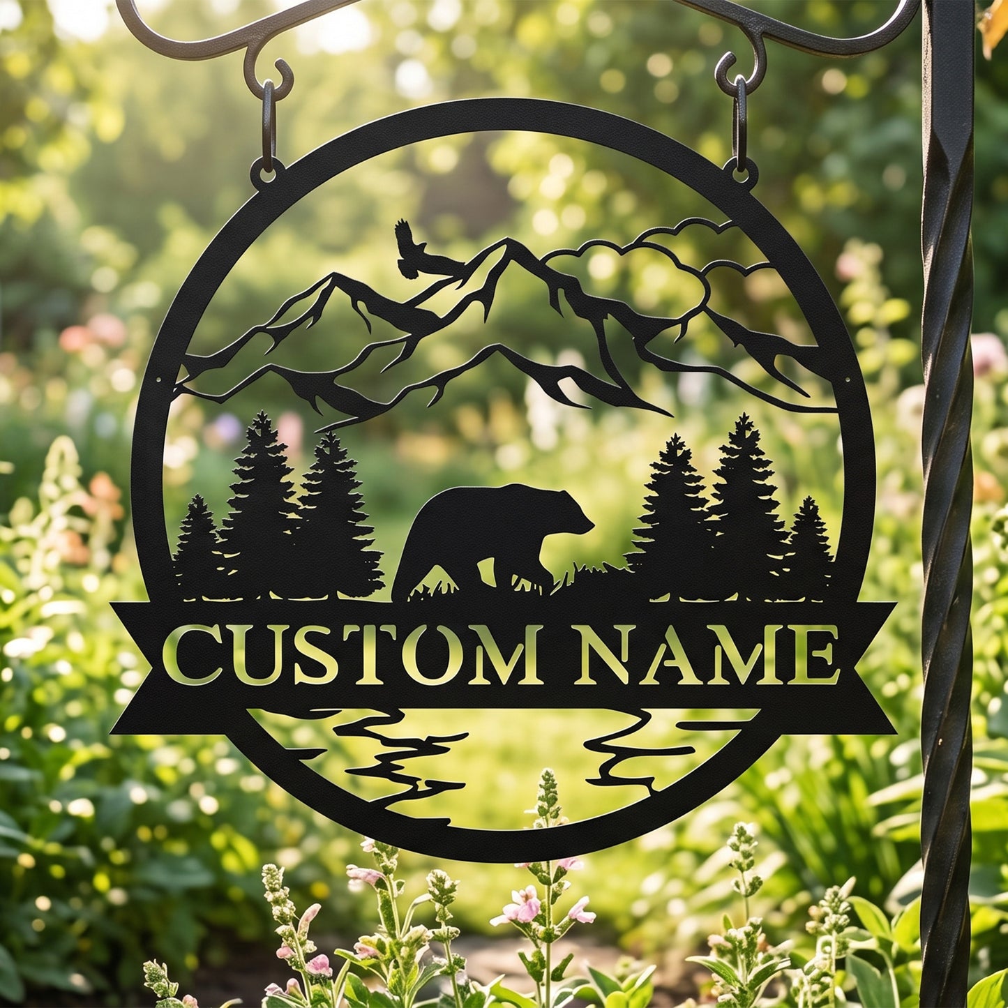 Great Outdoors Monogram Metal Sign