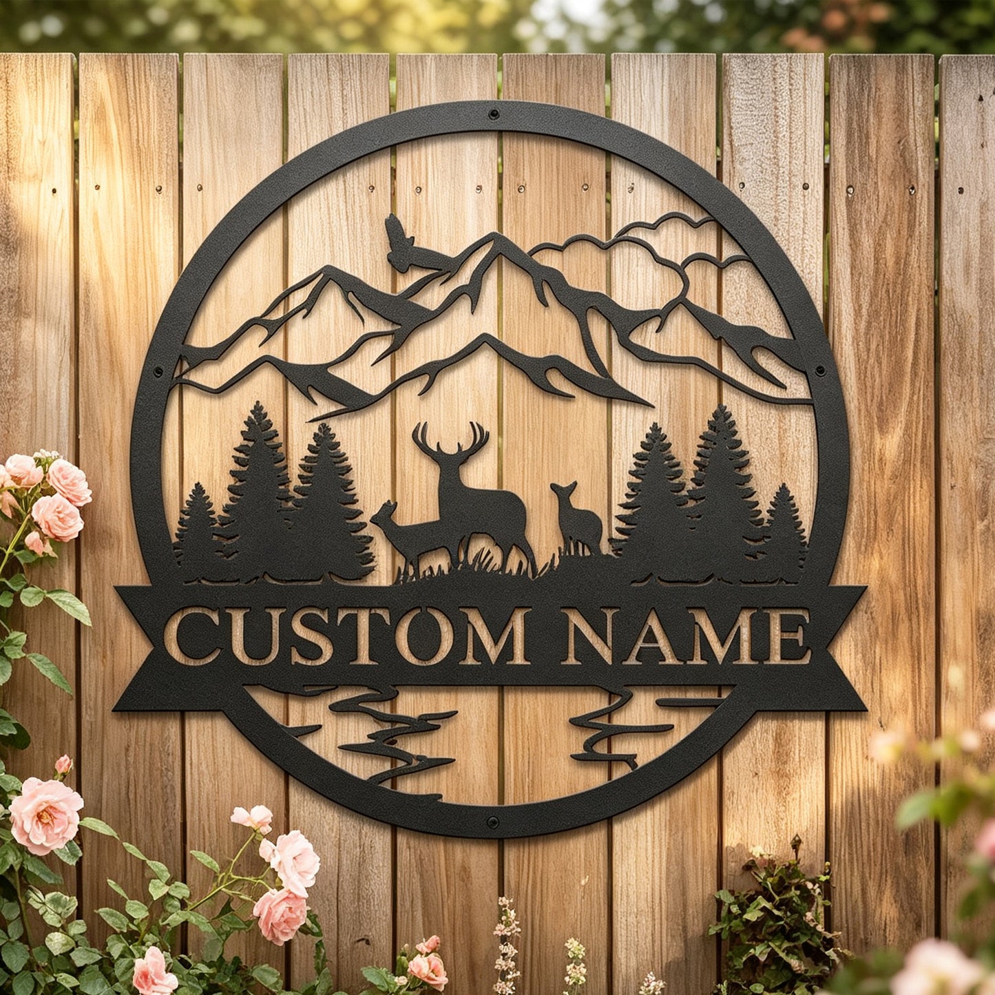 Great Outdoors Monogram Metal Sign