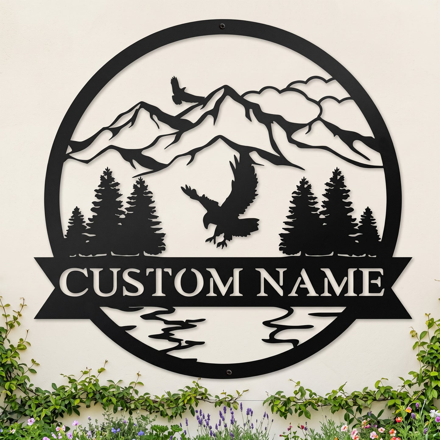 Great Outdoors Monogram Metal Sign