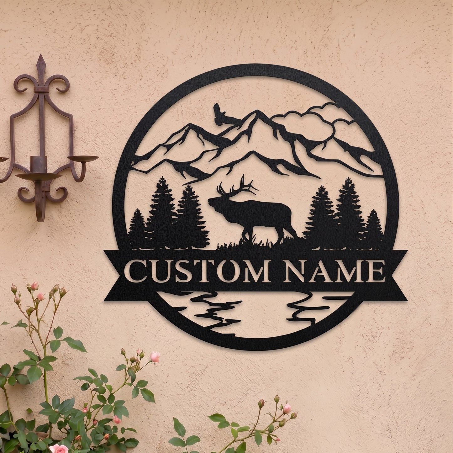 Great Outdoors Monogram Metal Sign