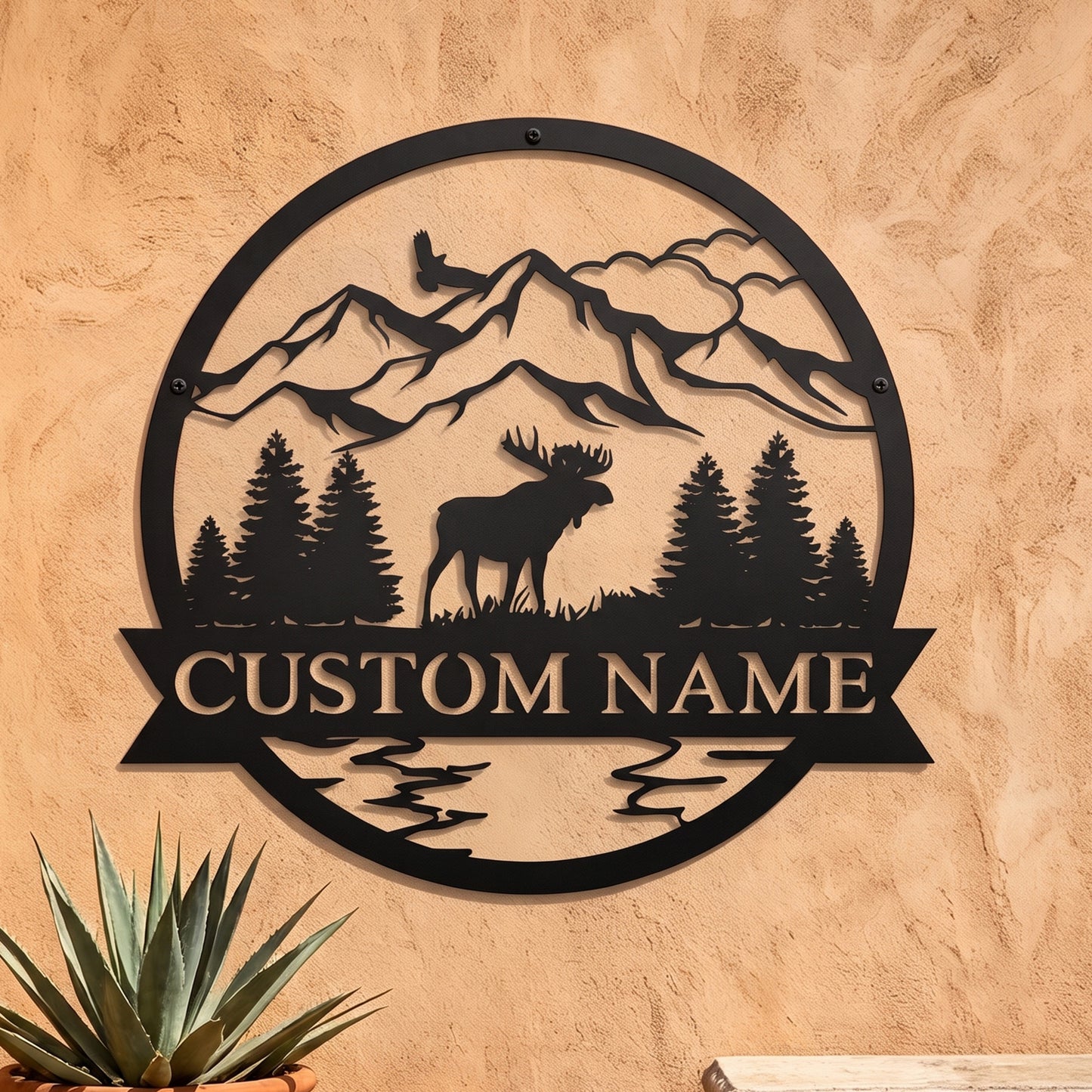 Great Outdoors Monogram Metal Sign