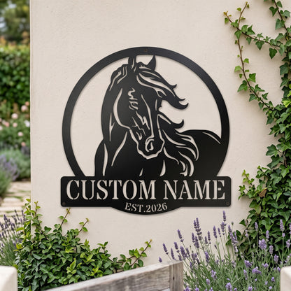 Personalized Horse Metal Sign