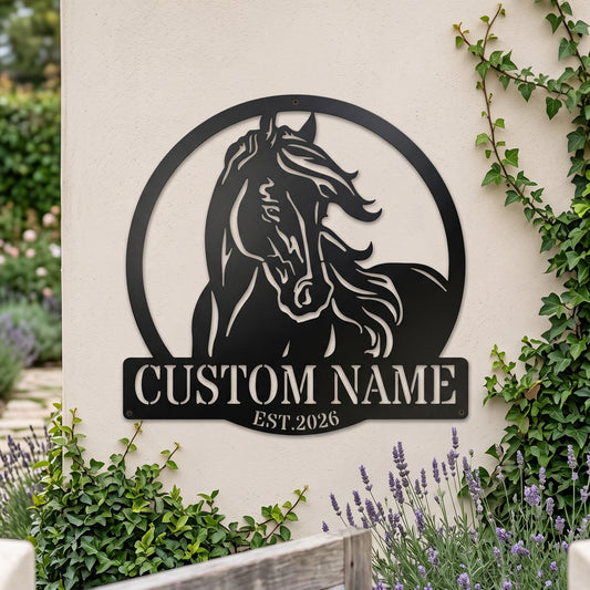 Personalized Horse Metal Sign