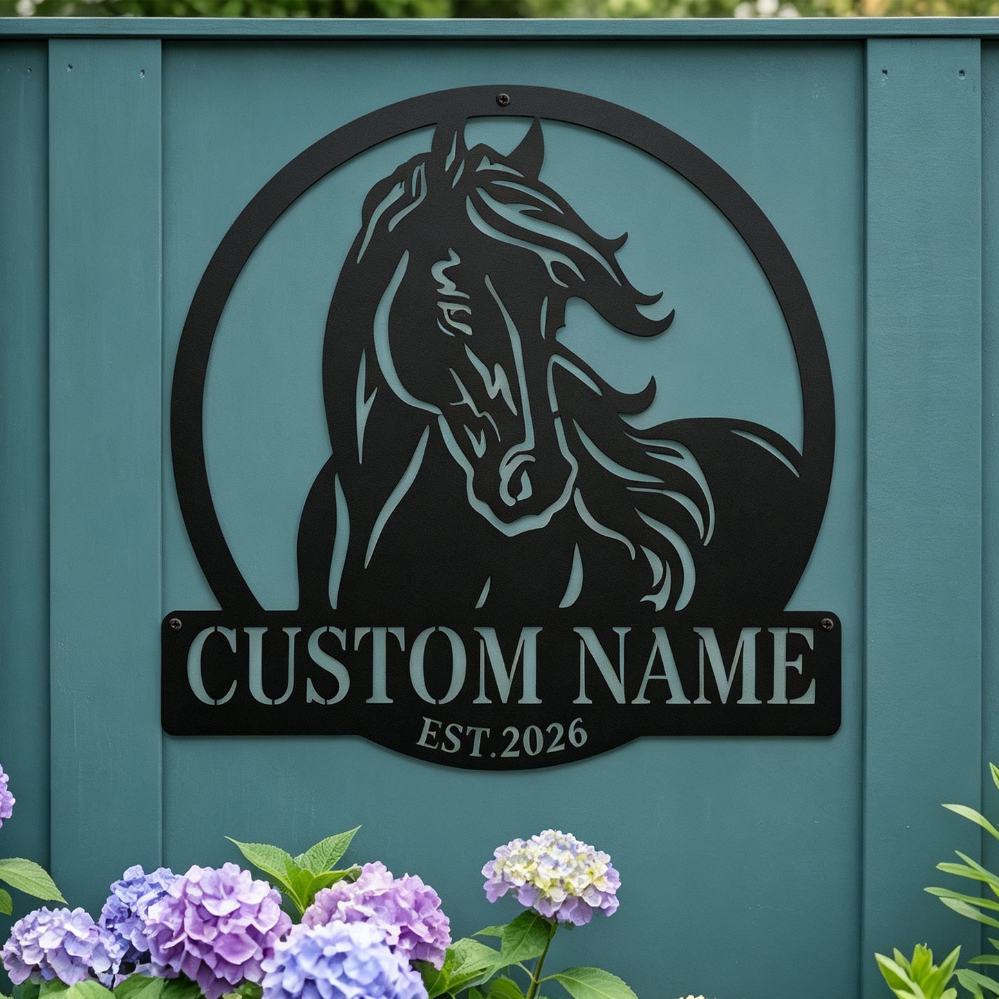 Personalized Horse Metal Sign
