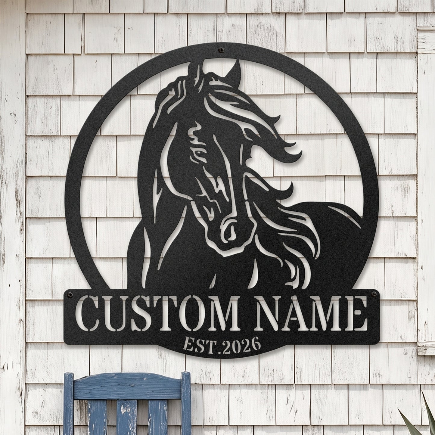 Personalized Horse Metal Sign