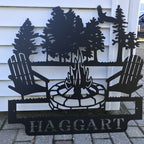 Custom Campfire Metal Monogram