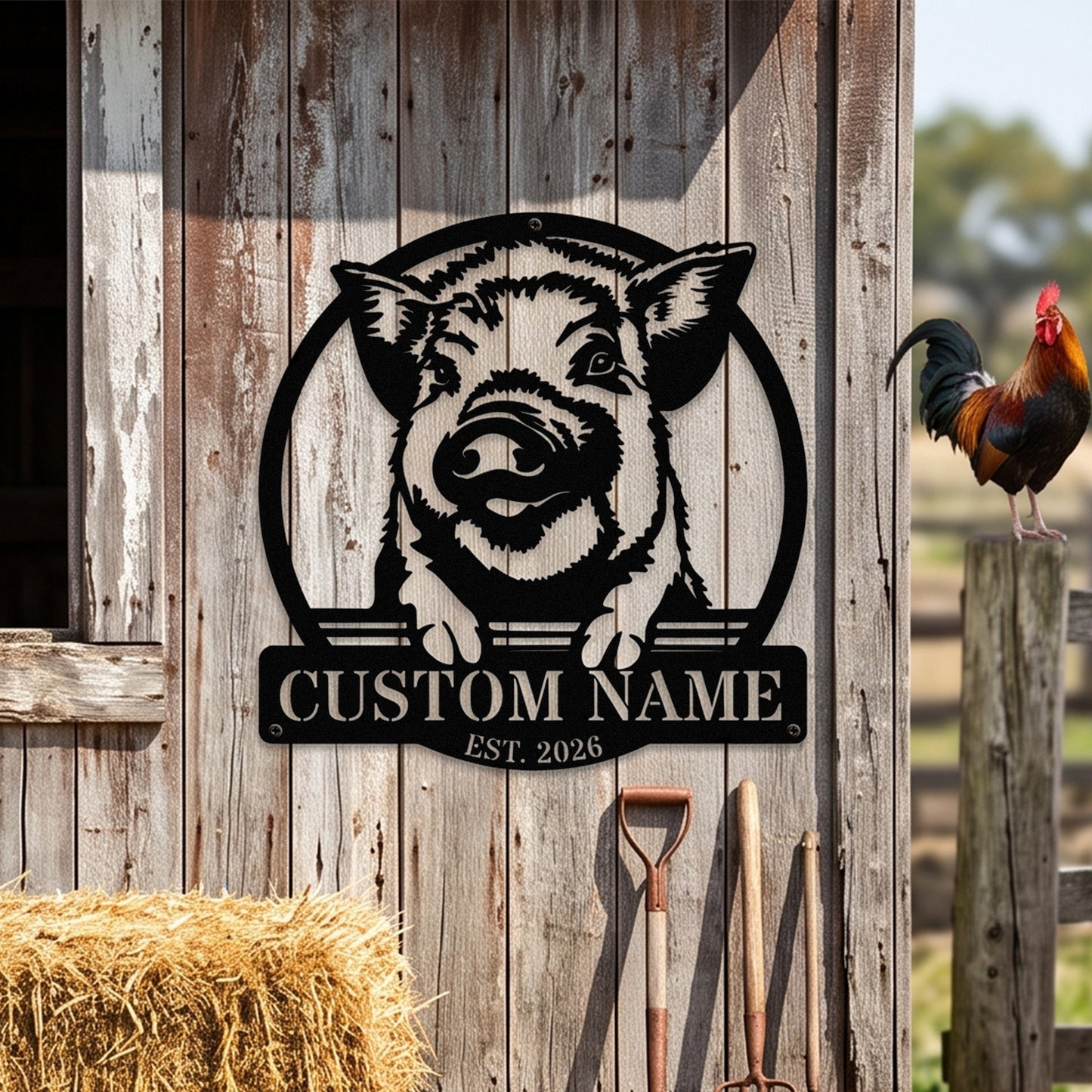 Personalized Farm Life Metal Sign