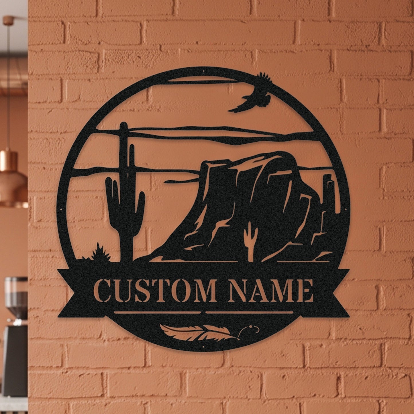 Personalized Desert Oasis Metal Monogram