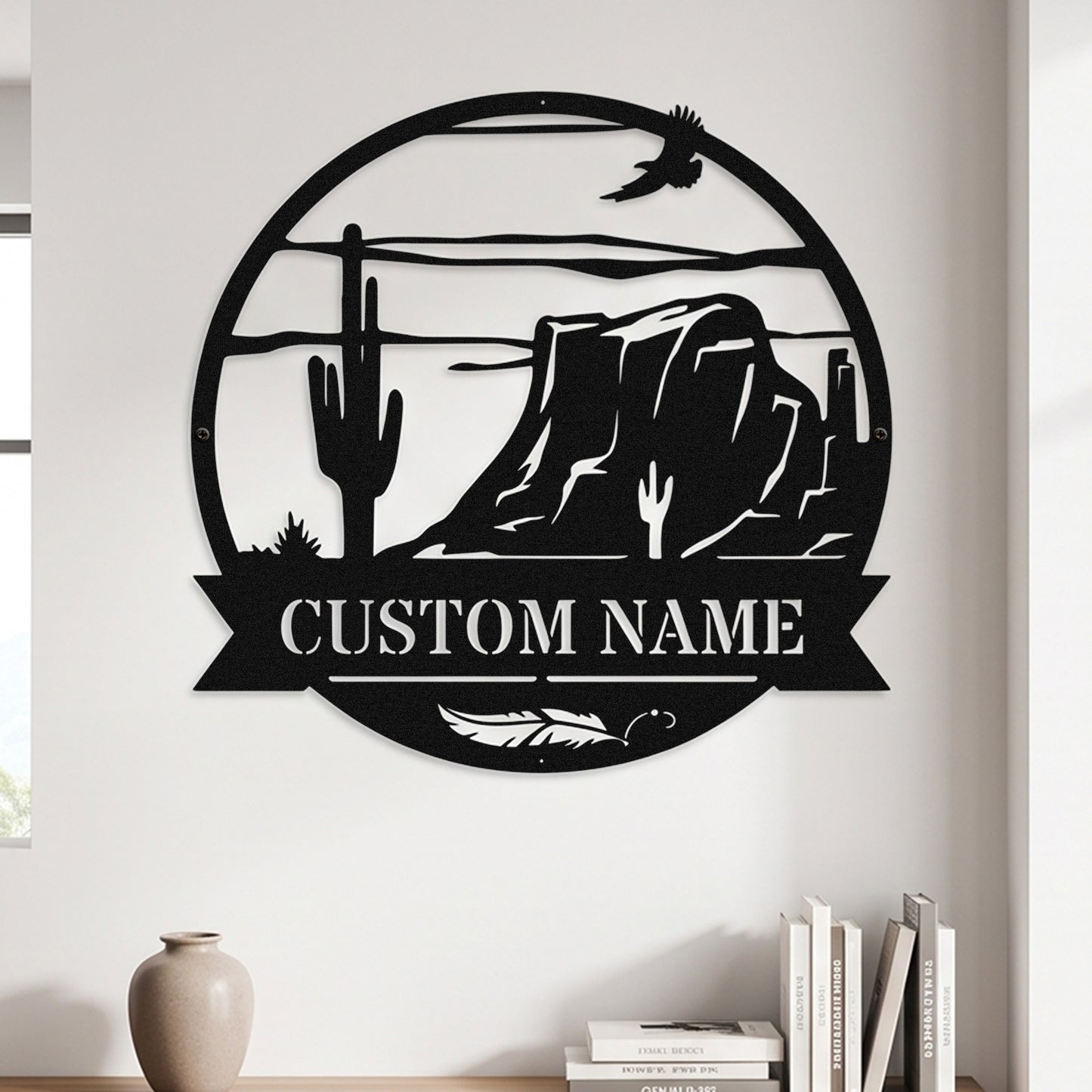 Personalized Desert Oasis Metal Monogram