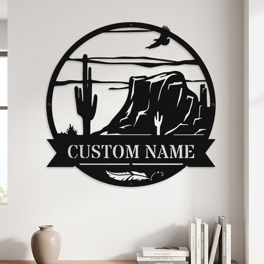 Personalized Desert Oasis Metal Monogram