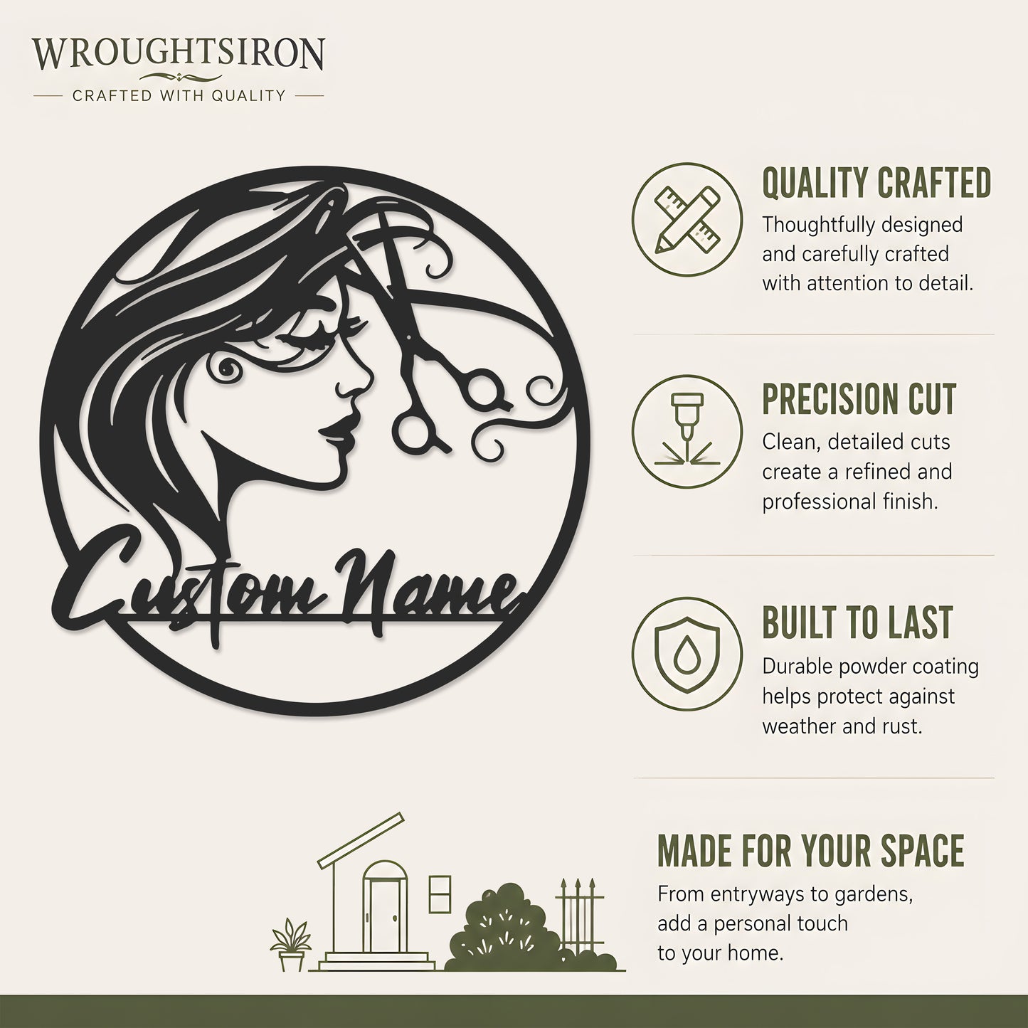 Custom Hair Dresser Metal Sign