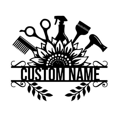 Custom Hair Salon Metal Sign