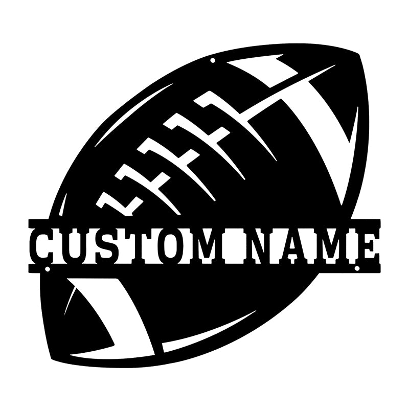 Custom Ball Football Metal Sign With LED Lights