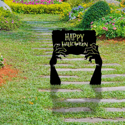 Metal Happy Halloween Stake