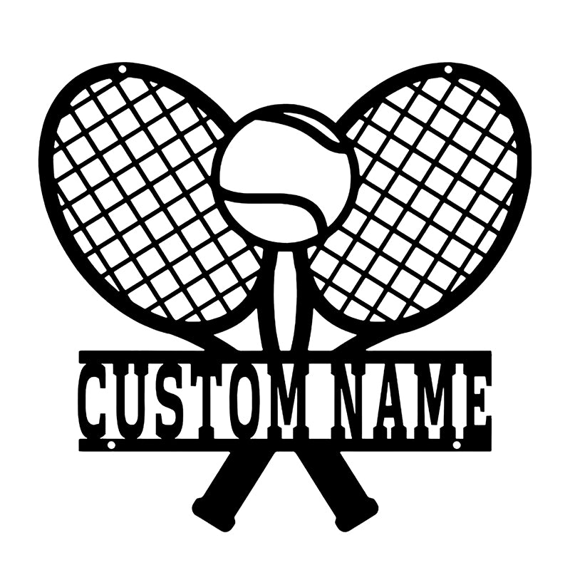 Custom Tennis Metal Sign With LED Lights