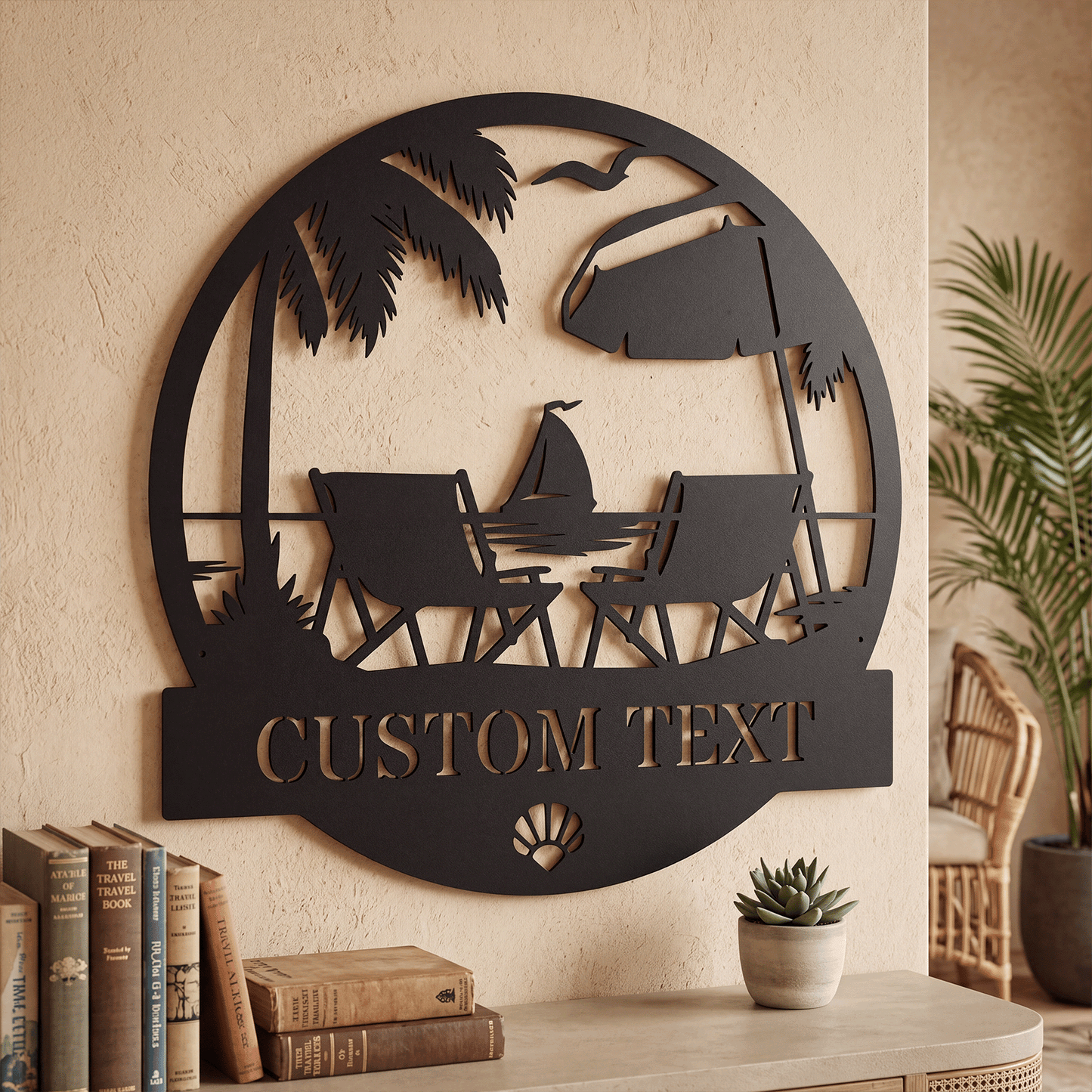 Personalized Palm Beach Metal Sign