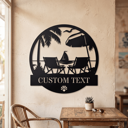 Personalized Palm Beach Metal Sign