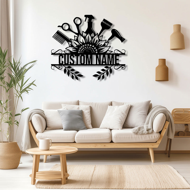 Custom Hair Salon Metal Sign