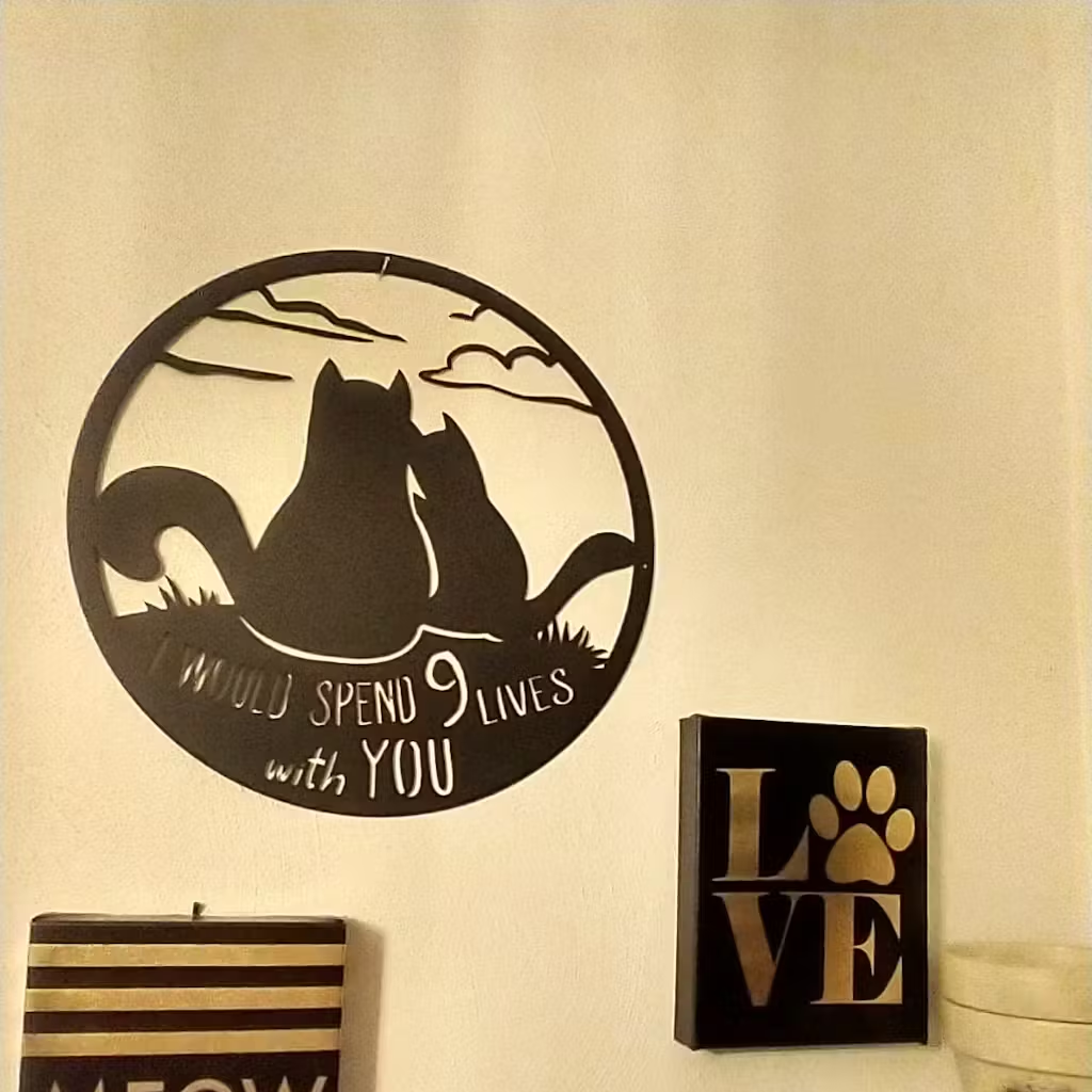 9 Lives Together Metal Wall Art