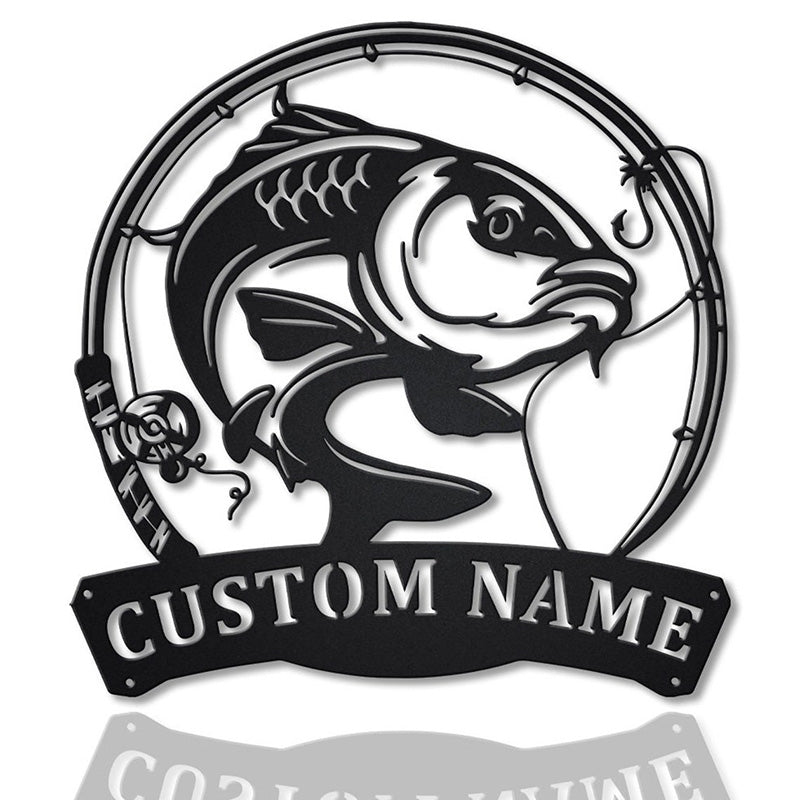 Choose Your Fish Monogram Metal Sign