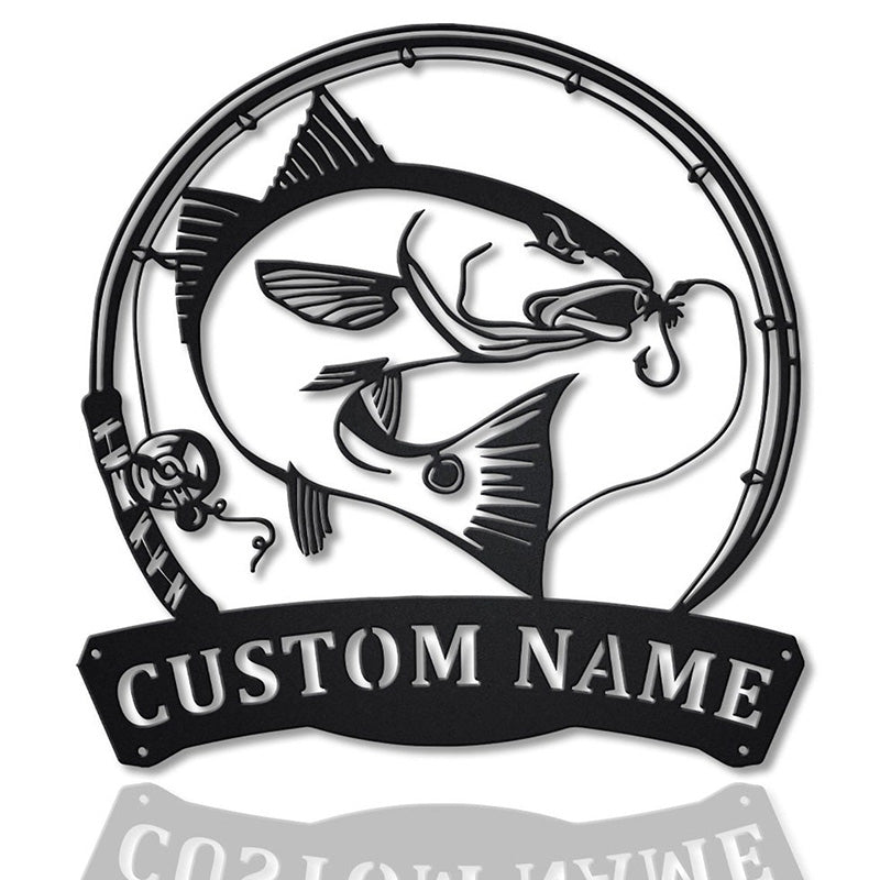 Choose Your Fish Monogram Metal Sign