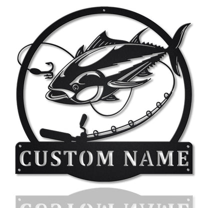 Choose Your Fish Monogram Metal Sign