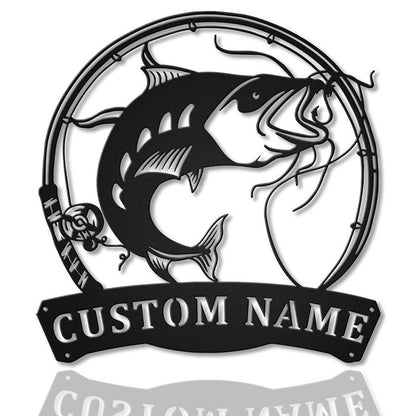 Choose Your Fish Monogram Metal Sign