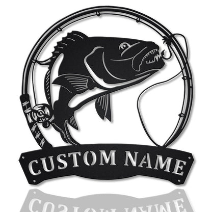 Choose Your Fish Monogram Metal Sign