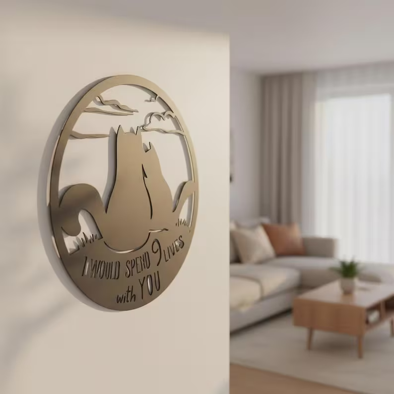 9 Lives Together Metal Wall Art