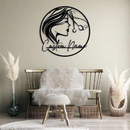 Custom Hair Dresser Metal Sign