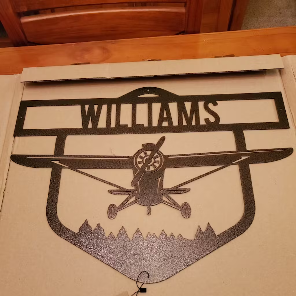 Airplane Metal Monogram-Pilot Gifts