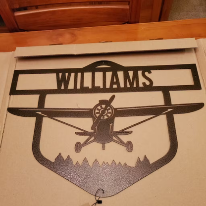 Airplane Metal Monogram-Pilot Gifts