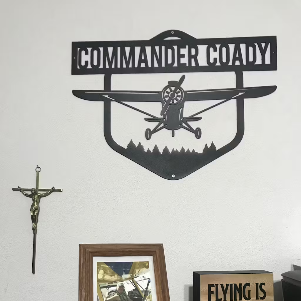 Airplane Metal Monogram-Pilot Gifts