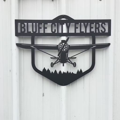 Airplane Metal Monogram-Pilot Gifts