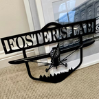 Airplane Metal Monogram-Pilot Gifts