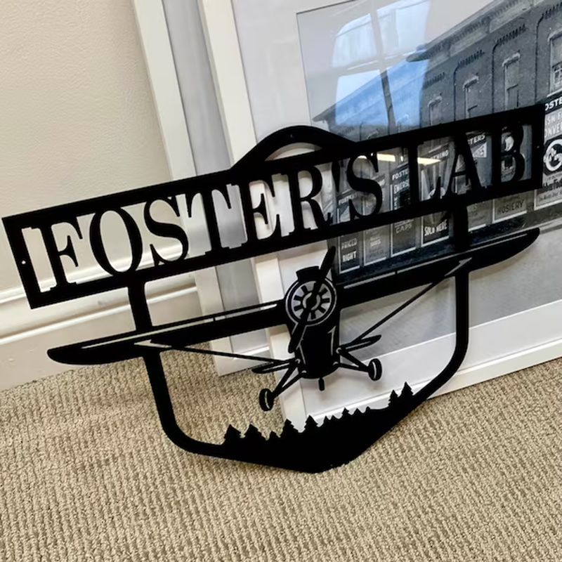 Airplane Metal Monogram-Pilot Gifts