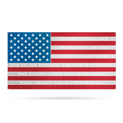 American Flag - Pledge Of Allegiance Metal Wall Art