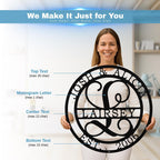 Custom Metal Monogram - Anniversary Gift