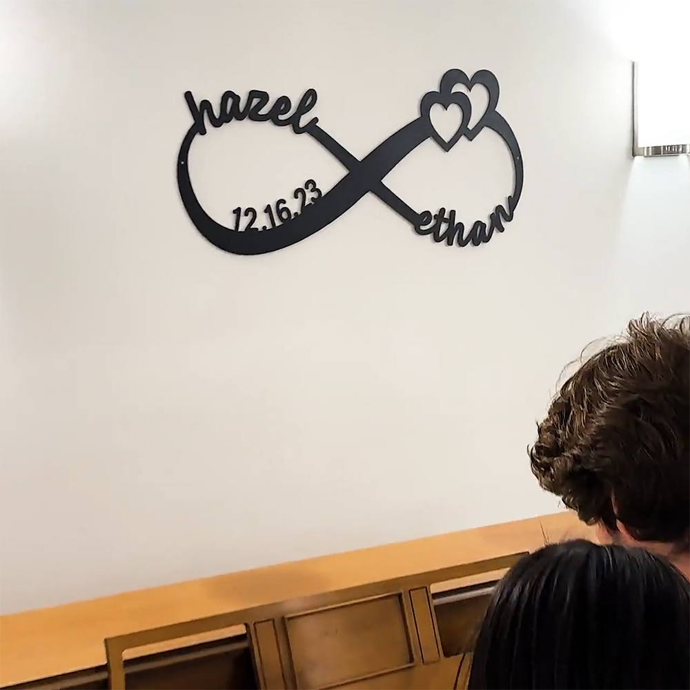 Anniversary Gifts | Custom Infinity Metal Sign
