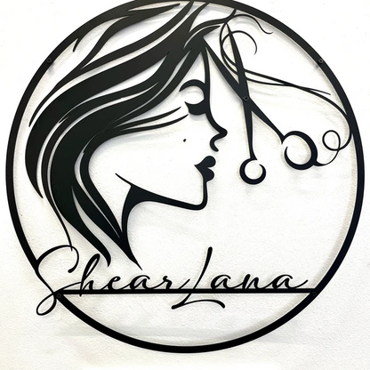 Custom Hair Dresser Metal Sign