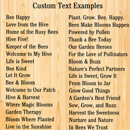 Personalized Painted Metal Bee Art