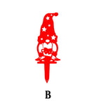 Christmas Gnome Metal Stakes 4-Pack